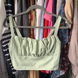 141.) CLEAR OUT SHEIN / Pastel Green / Cropped Blouse